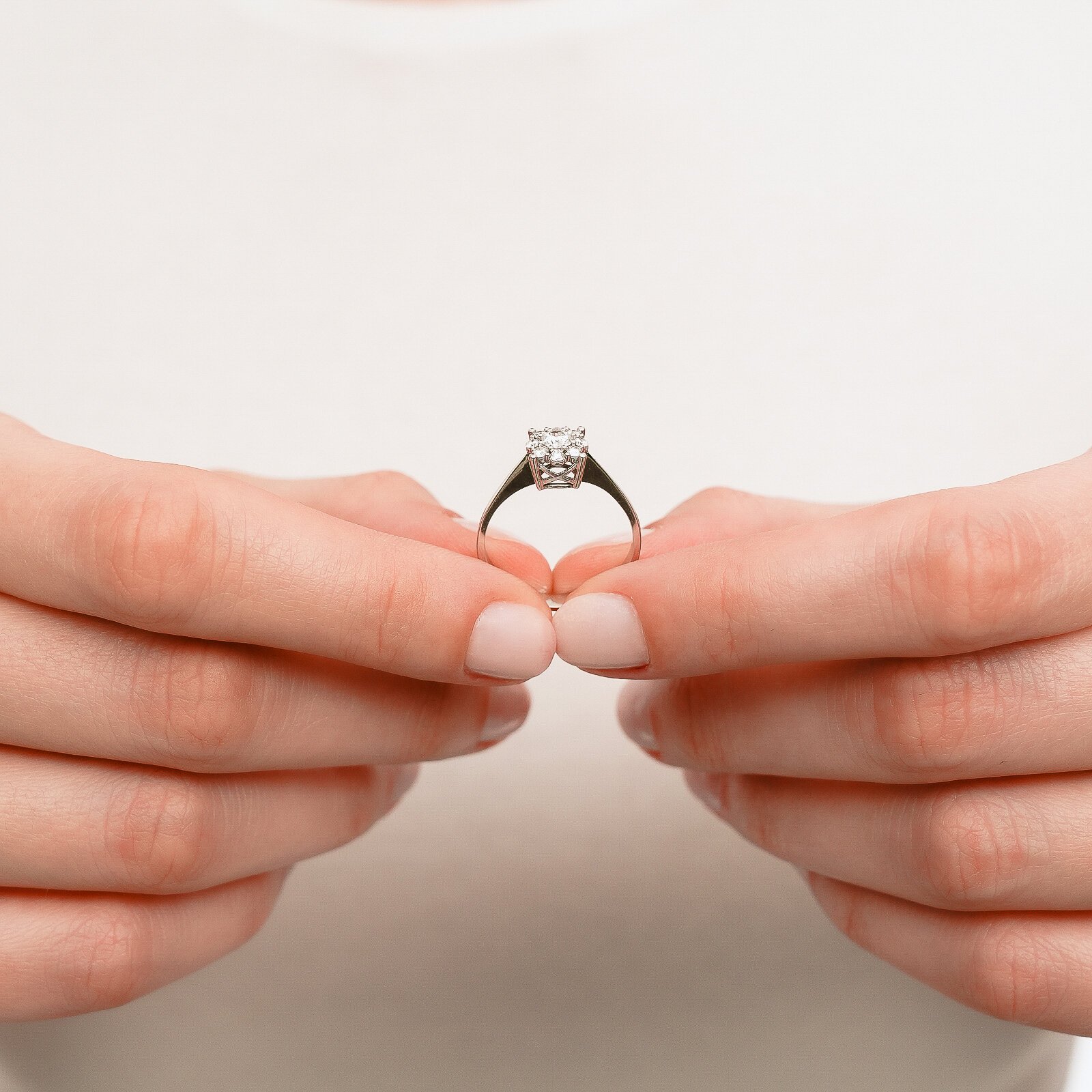 0,35 Karat Laboratuvar Pırlanta Koronet Tektaş Yüzük